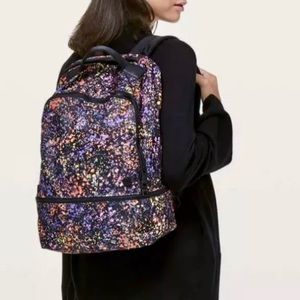 LULULEMON CITY ADVENTURER? FLORESCENT MULTI Floral BACKPACK—Gorgeous—Like New!!